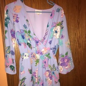 NanaMacs Floral Romper